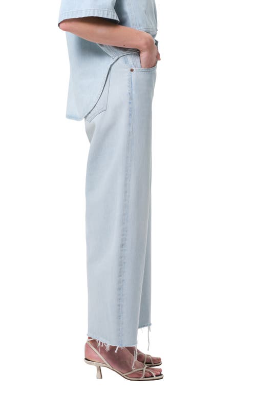 Agolde Low Curve Fray Mid Rise Jeans In Flourish