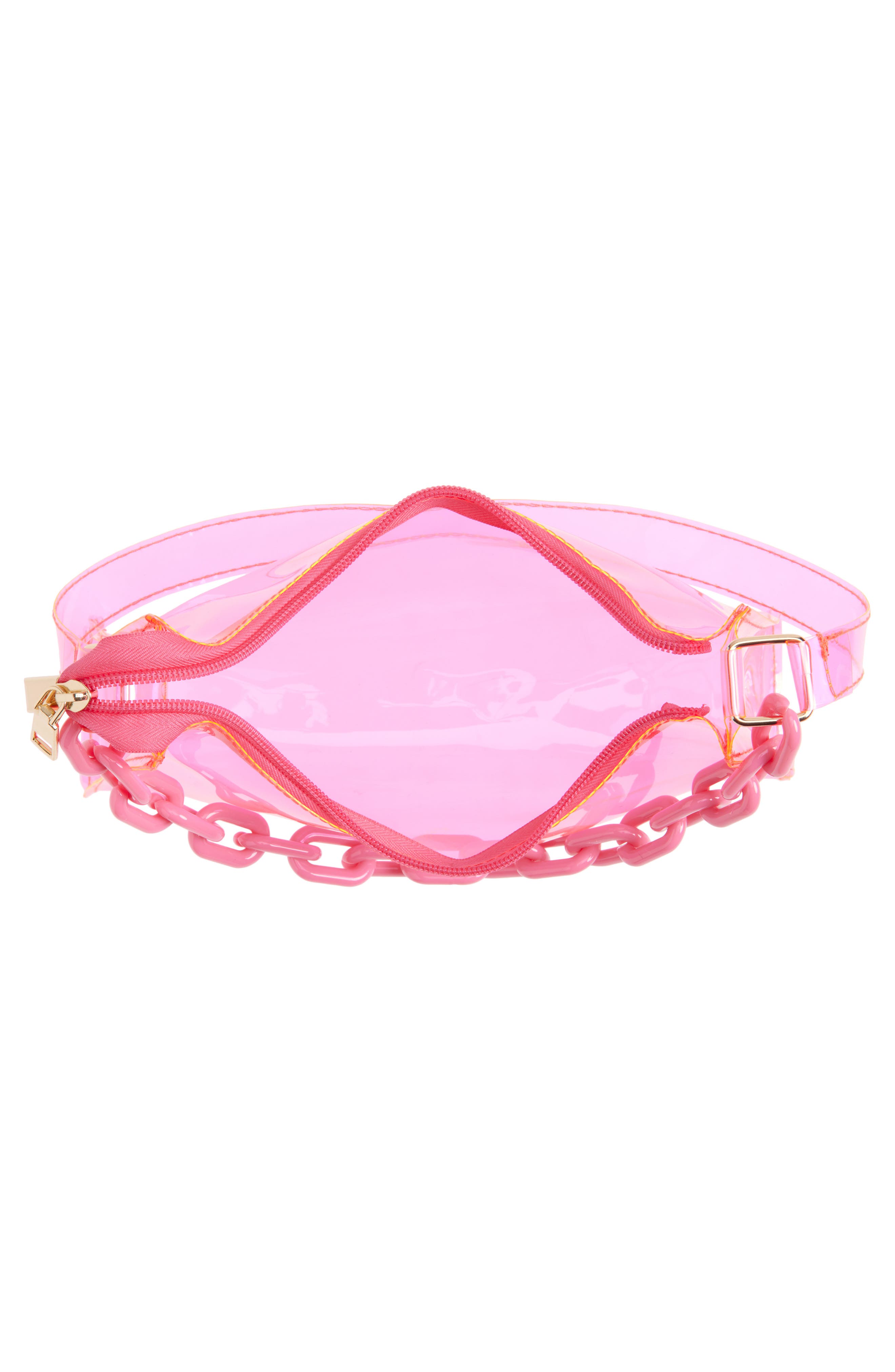 Piper & Jax Kids' Chain Clear Handbag, Alternate, color, Pink
