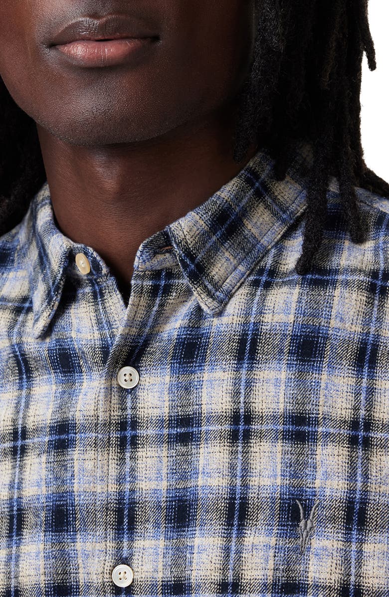 AllSaints Orin Plaid Long Sleeve Button-Up Shirt, Alternate, color, 