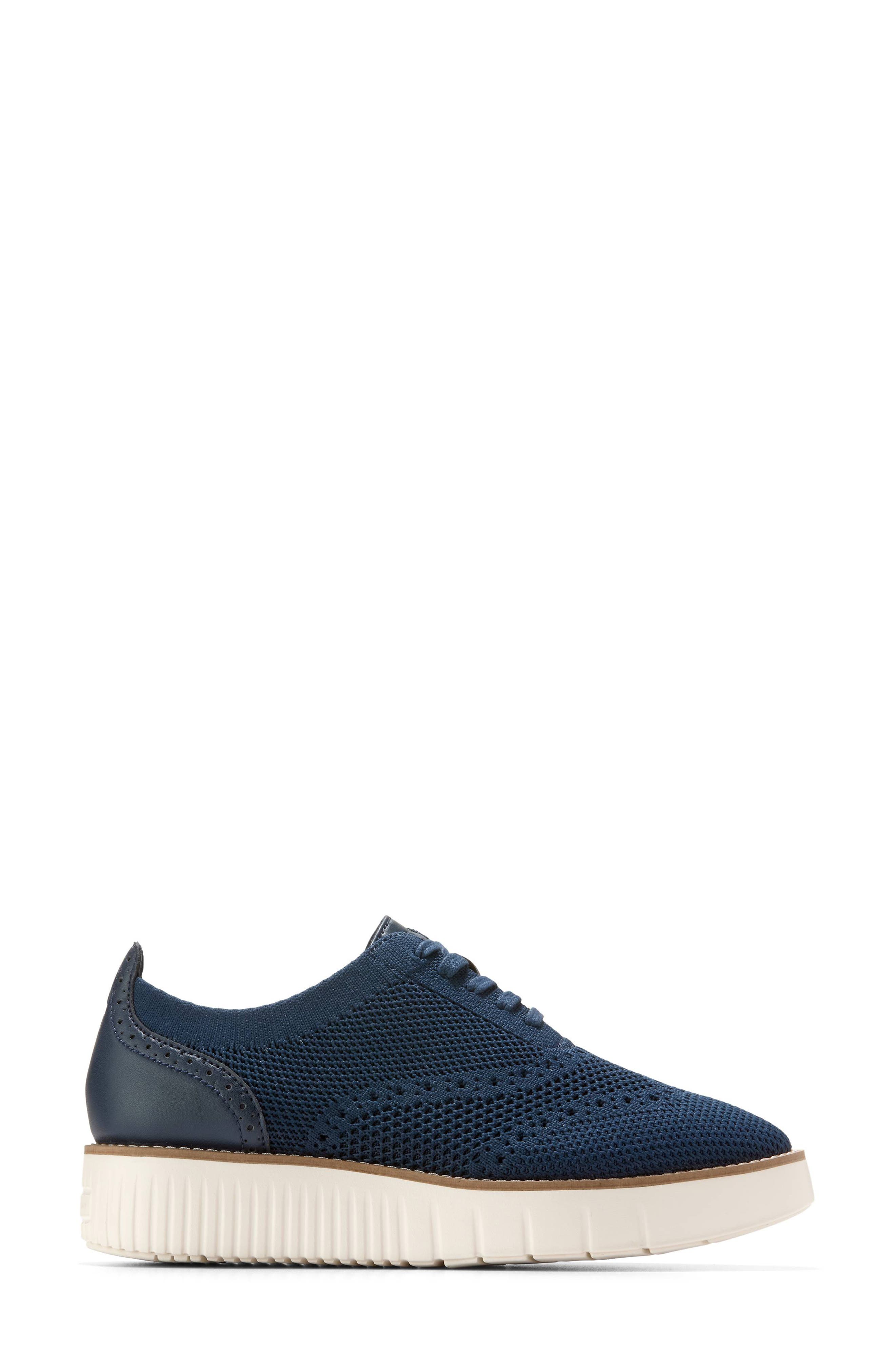 Grand City Platform Oxford, Alternate, color, NAVY KNIT/ IVORY