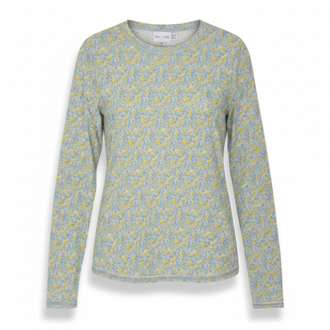 Soft Knit Long Sleeve Raw Edge T-Shirt