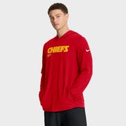 Nike Men's Nike Red Kansas City Chiefs Big & Tall Sideline Performance Long Sleeve Hoodie T-Shirt