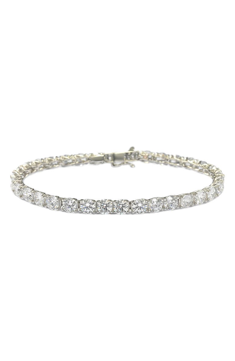 SUZY LEVIAN CZ Sterling Silver Pave CZ Tennis Bracelet, Main, color, 