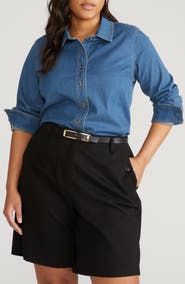 Universal Standard Chambray Button-Up Shirt