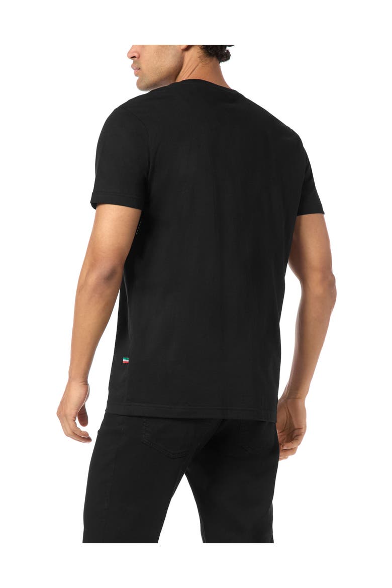 Embroidered T-Shirt Round Neck Ss Men, Alternate, color, black