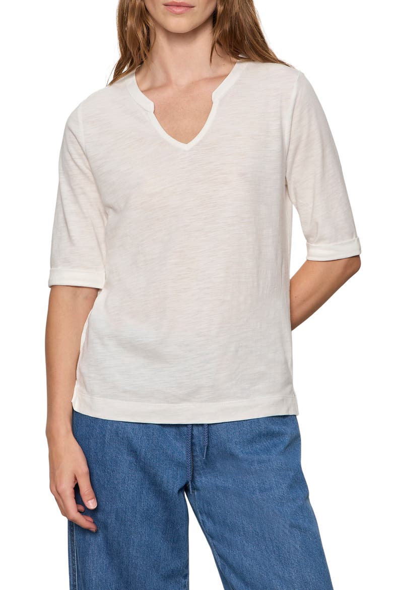 Dolce Notch Neck Top, Main, color, CHALK