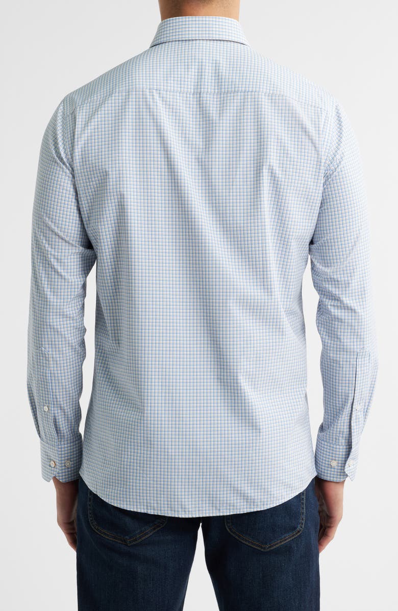 Peter Millar Crown Crafted Rollins Performance Poplin Sport Shirt, Alternate, color, Fountain Blue