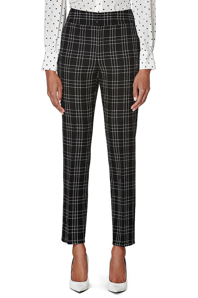 Lane Classic Check Wool Trousers, Main, color, BLACK CHECK