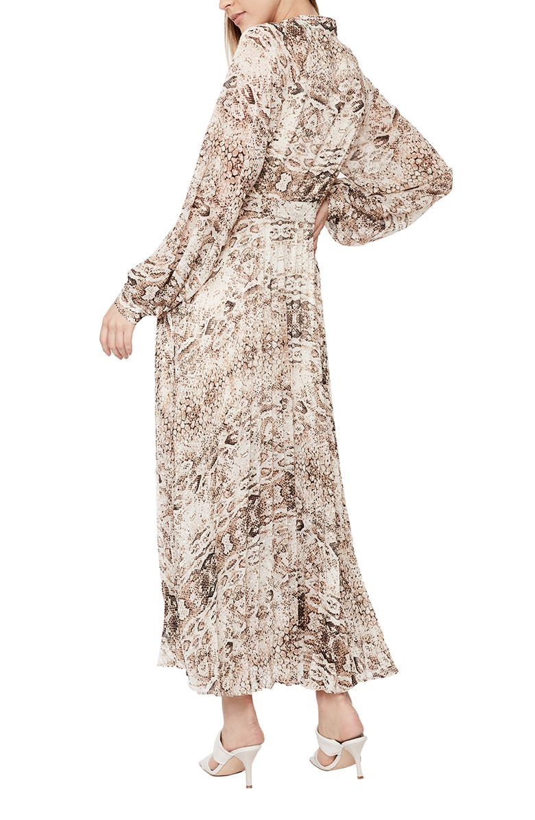 Bardot Snake Print Long Sleeve Dress, Alternate, color, 
