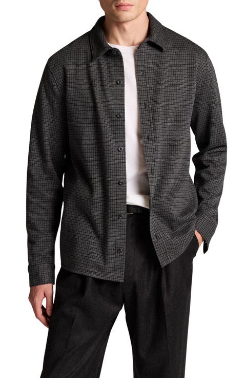 Houndstooth Button-Up Shirt