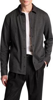 Vince Houndstooth Button-Up Shirt