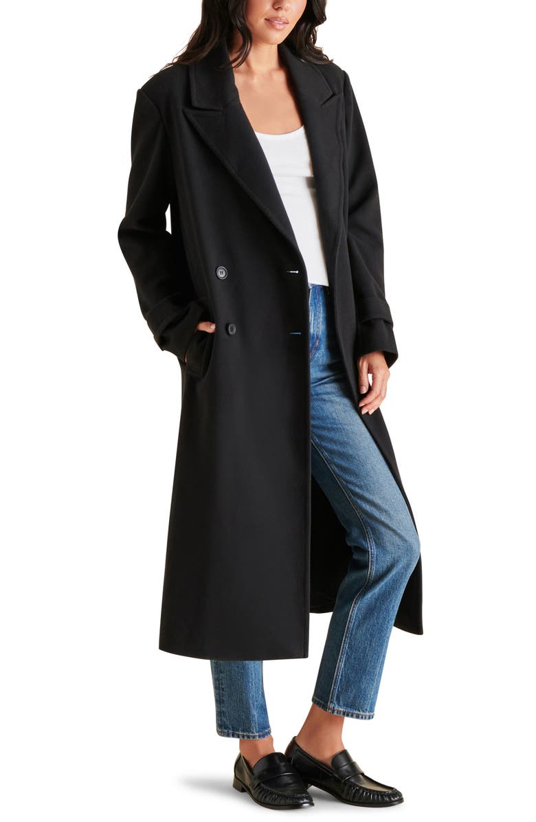 Steve Madden Prince Double Breasted Peacoat, Alternate, color,