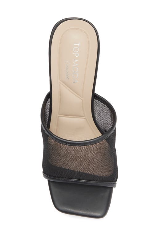 Top Guy Shoes Chicago Mesh Sandal In Black Pu