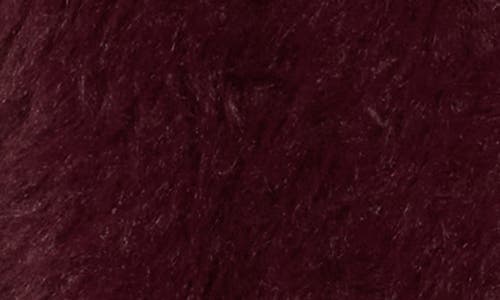 Rdi V-neck Faux Fur Cagan In Burgundy