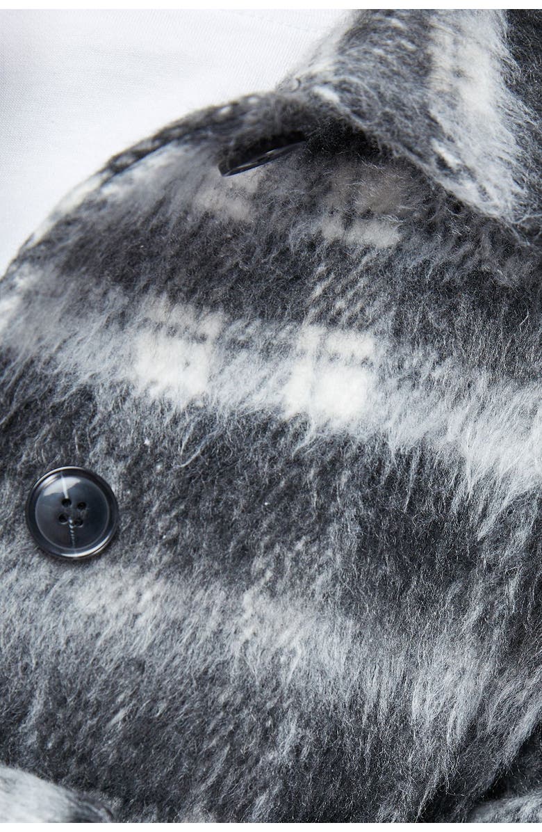 Warehouse Check Oversized Short Car Coat, Alternate, color, Multi