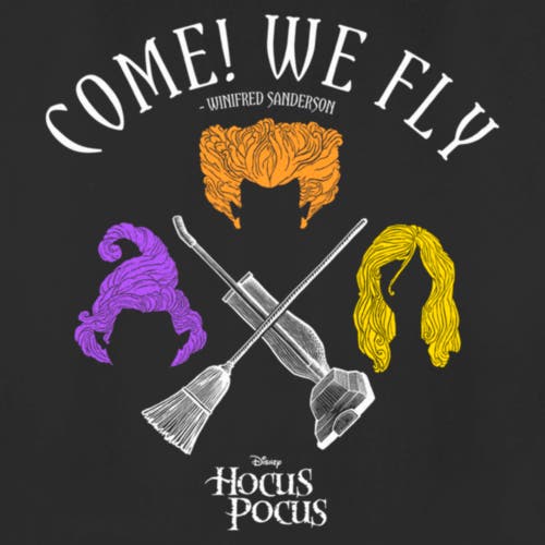 Hocus Pocus Come We Fly Graphic T-shirt In Black