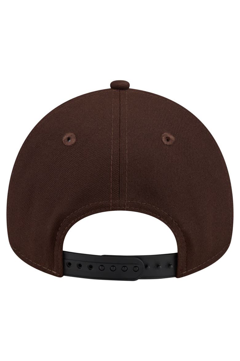 Men's New Era  Dark Brown Philadelphia Eagles Burnt Wood A-Frame 9FORTY Adjustable Hat, Alternate, color, Dark Brown