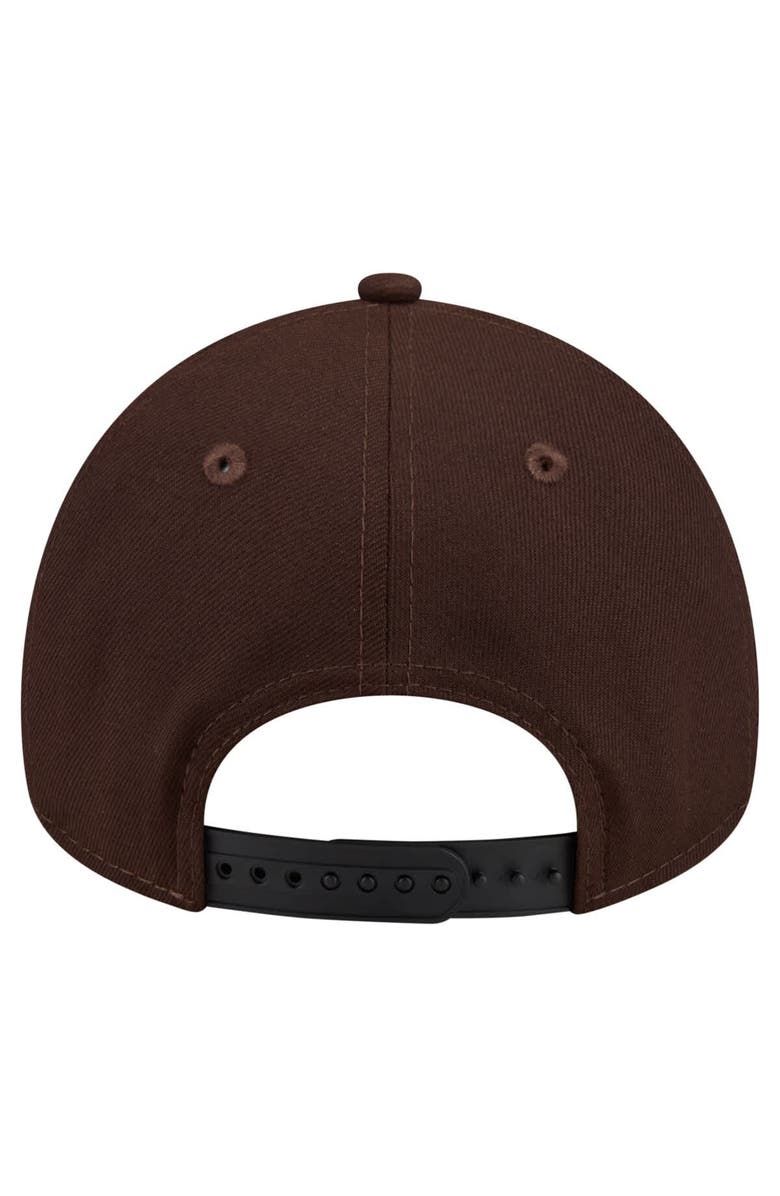 New Era Men's New Era Dark Brown Philadelphia Eagles Burnt Wood A-Frame 9FORTY Adjustable Hat, Alternate, color, Dark Brown