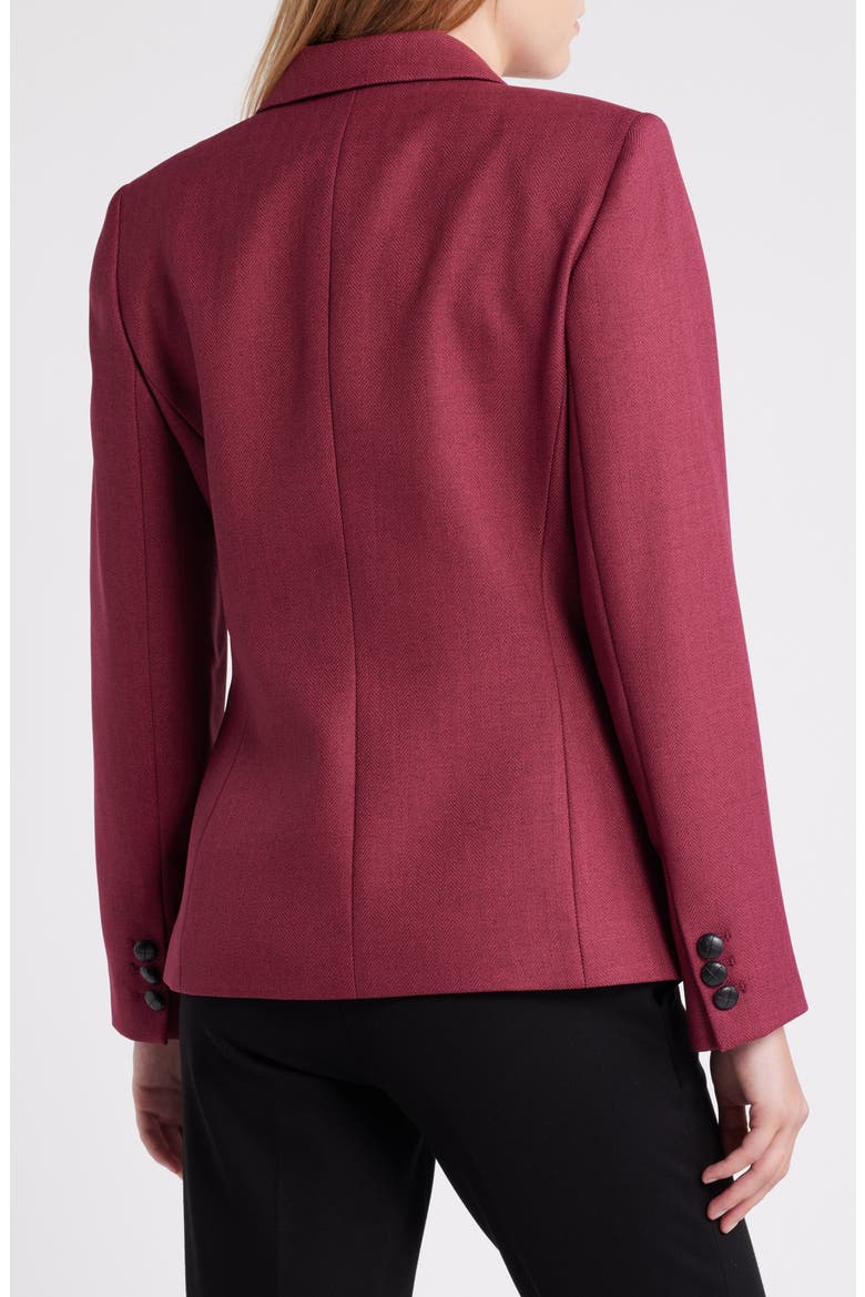 Herringbone One-Button Blazer, Alternate, color, MULBERRY