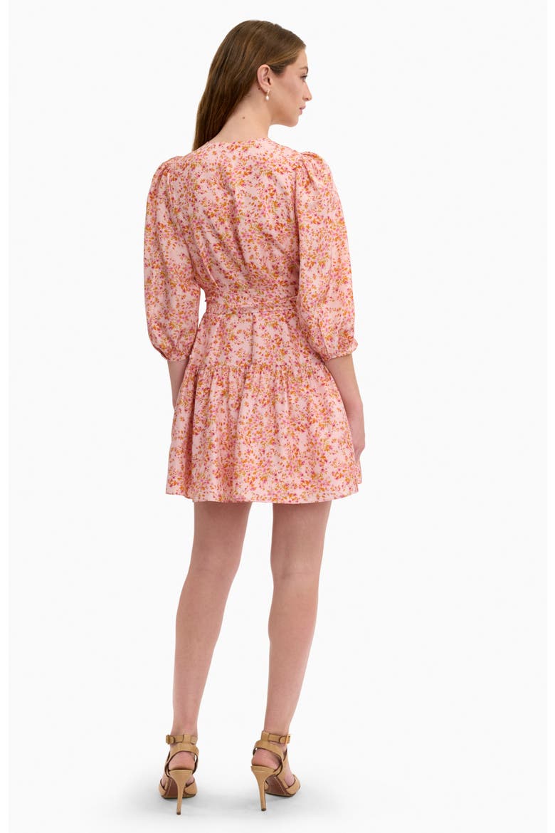 Bellamy Silk Mini Dress, Alternate, color, Pale Pink Multi
