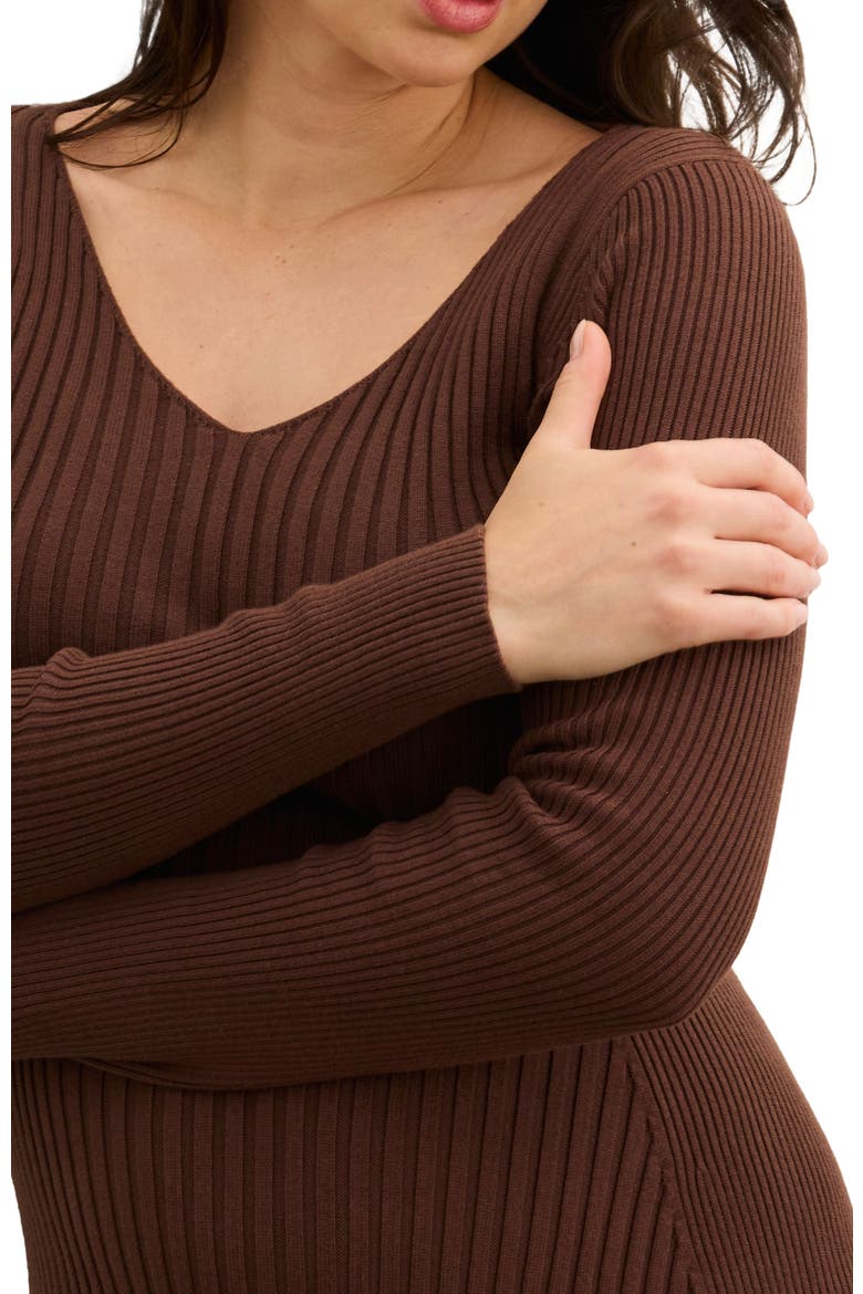 The Dasha Sweater Dress, Alternate, color, Chocolate