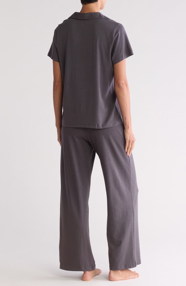 Calvin Klein Notch Collar Knit Pajamas, Alternate, color, 5Dg Ashford Gre