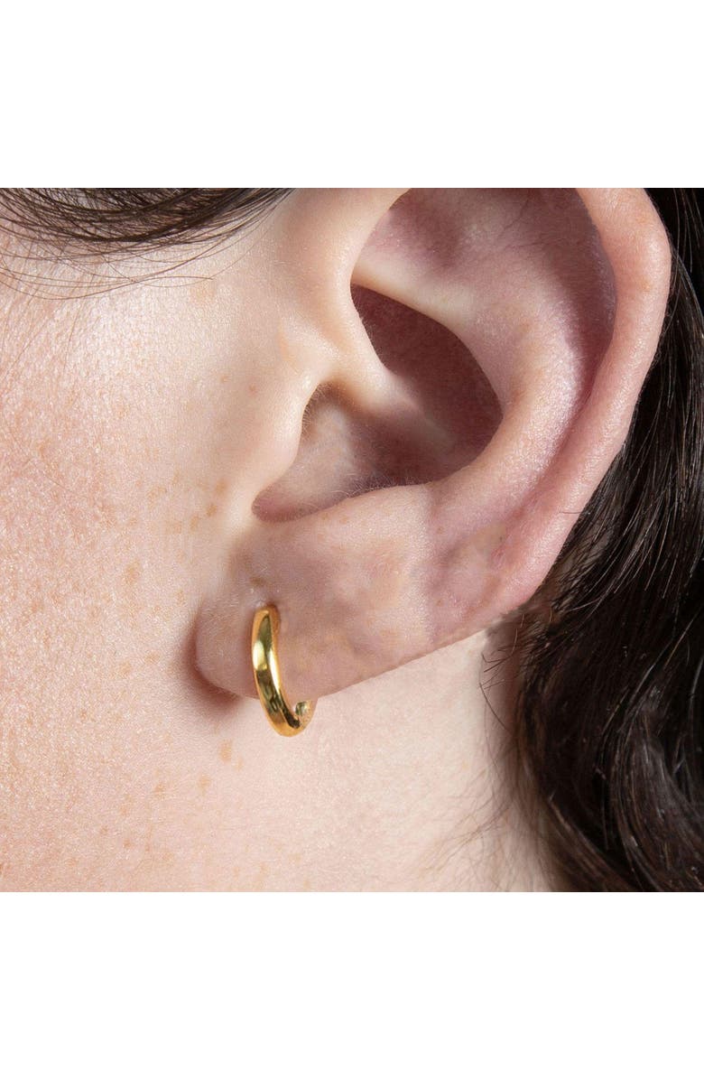 Outofoffice Gold Seven Mm Huggie Hoop Earring, Alternate, color, Gold