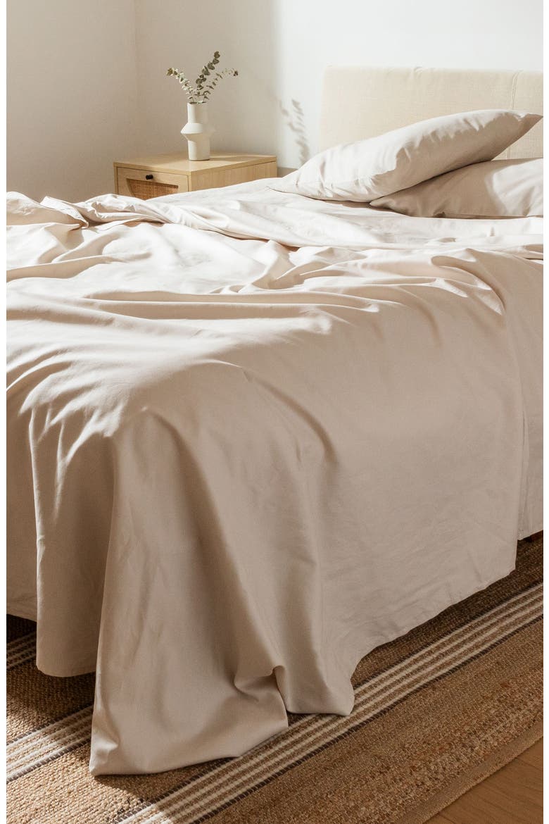 400 Thread Count Organic Cotton Percale Sheet Set, Alternate, color, FOG
