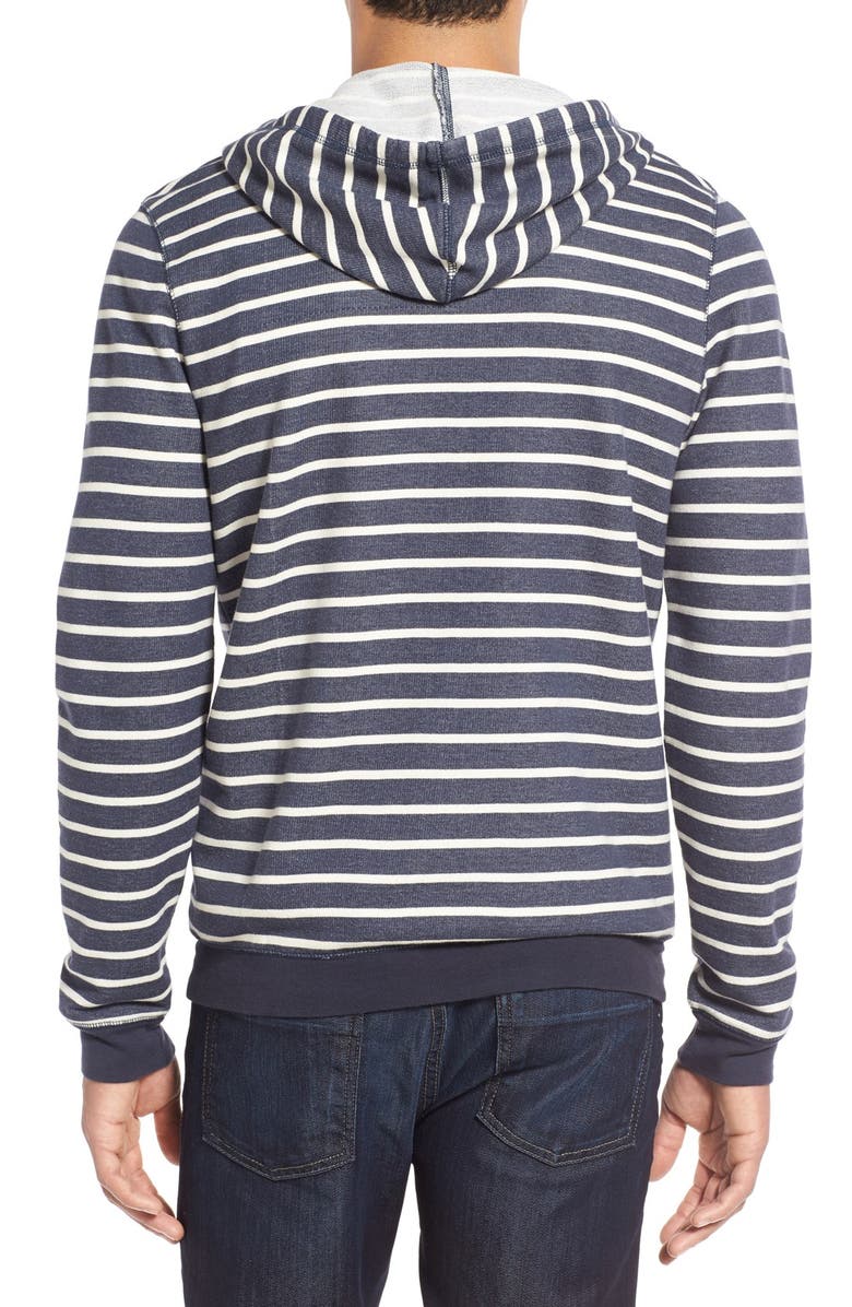 1901 'Ashland' Stripe Zip Front Hoodie, Alternate, color, 