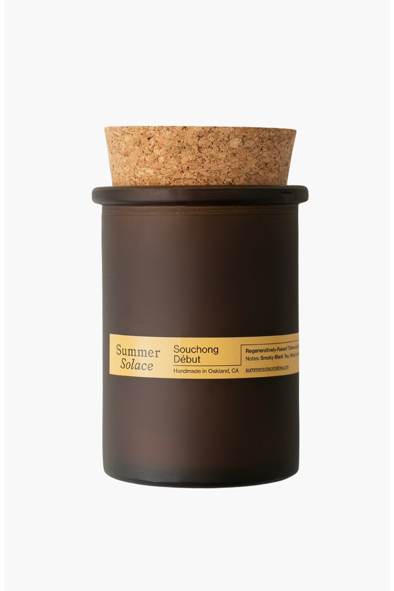 Perfumed Tallow Candle Trio - Regenerative Tallow, Alternate, color, Green / White / Amber