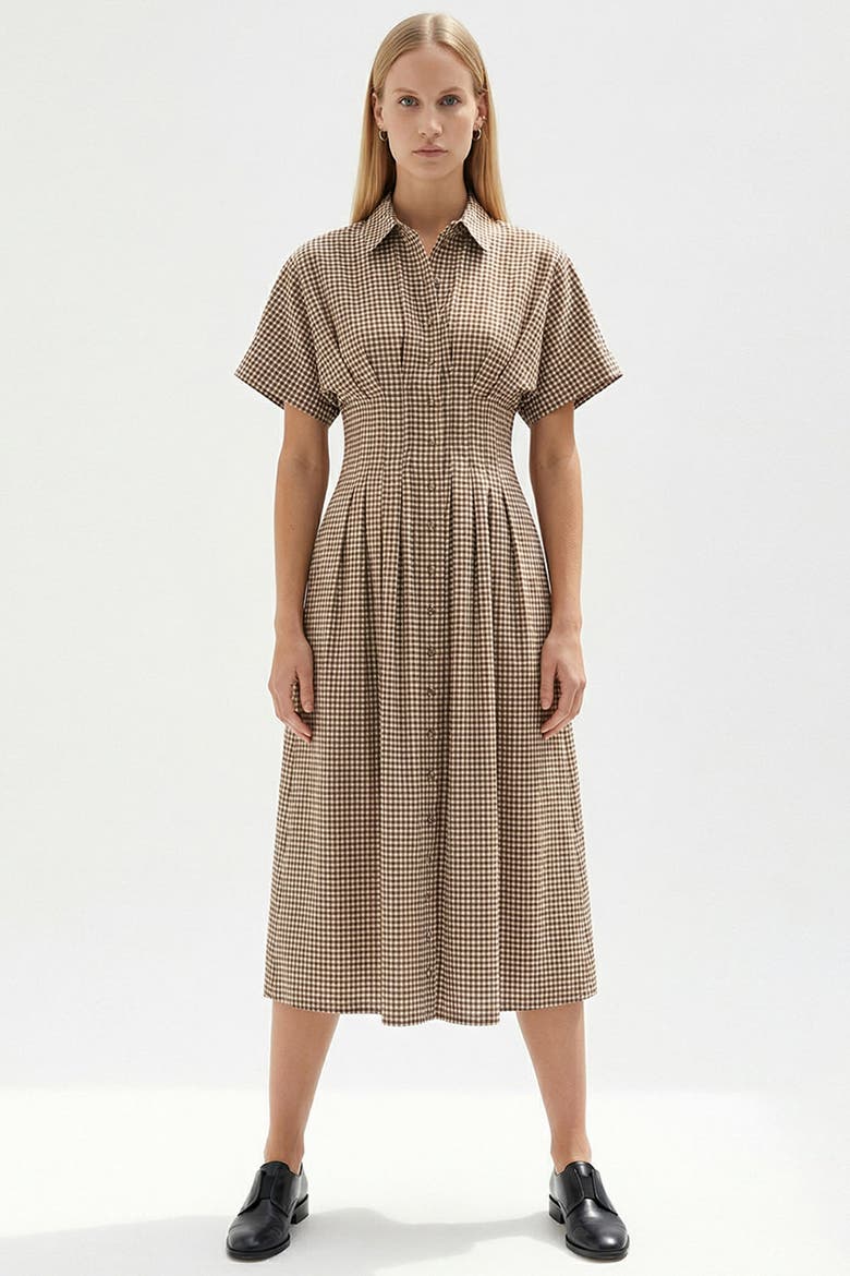 Swan Midi Shirt Dress, Alternate, color, CREAM-MINK