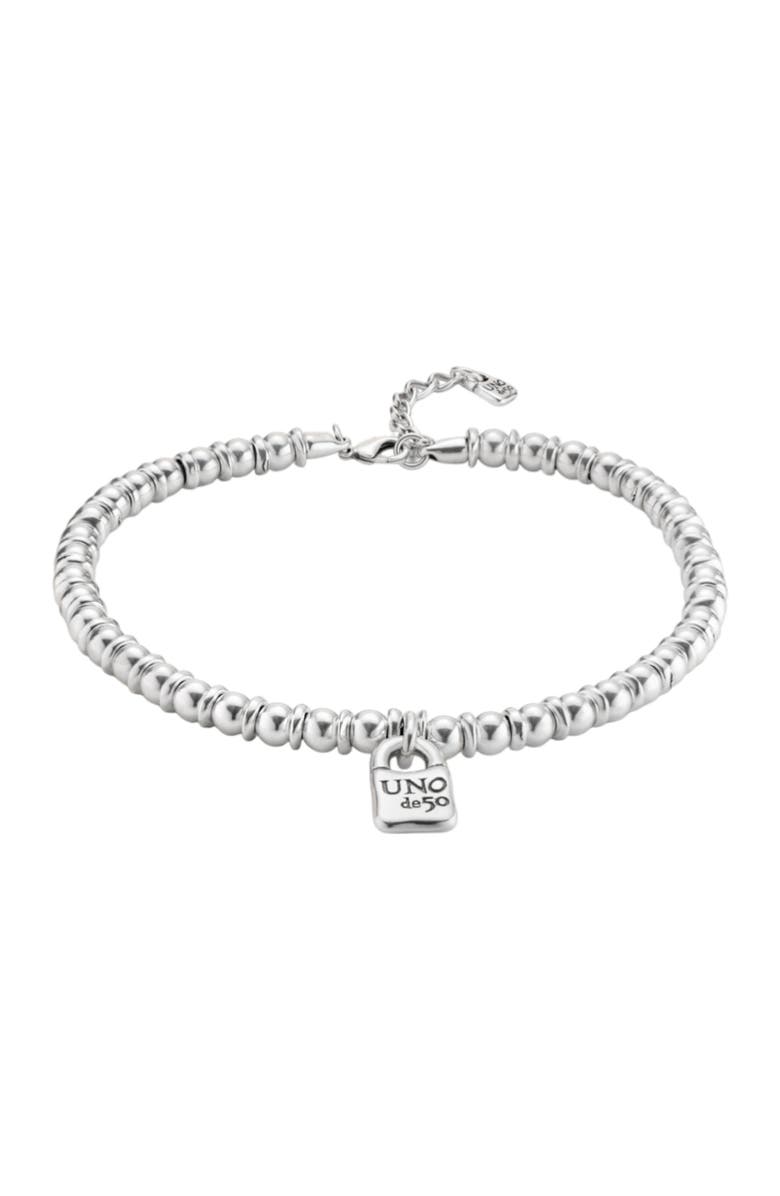 UNODE50 The Padlock Necklace, Alternate, color, Silver