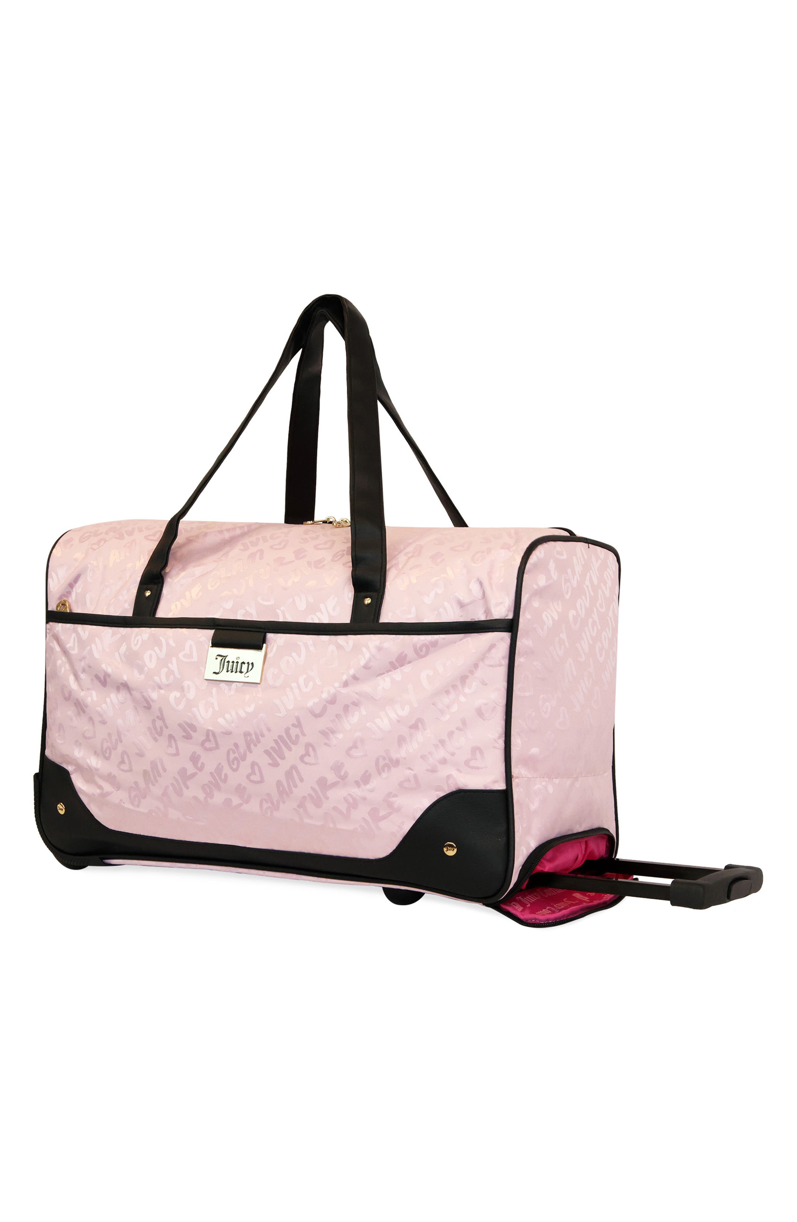 Sahara Rolling Duffle Bag, Alternate, color, PINK DIAMOND/ GLAM