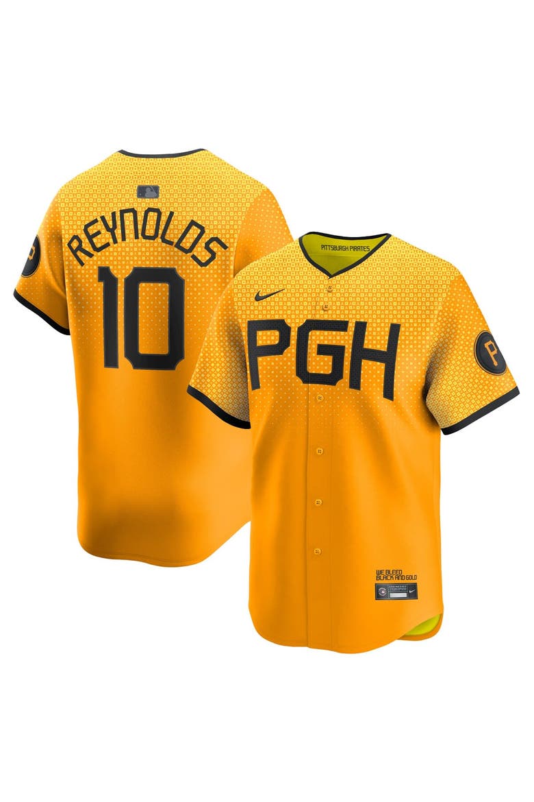 Men's Nike Bryan Reynolds Gold Pittsburgh Pirates City Connect Limited Player Jersey, Main, color, Gold