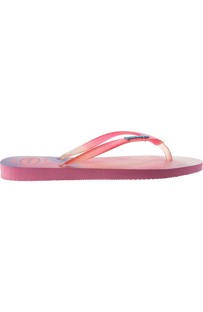 Havaianas Slim Metallic Rainbow Flip Flop, Alternate, color,
