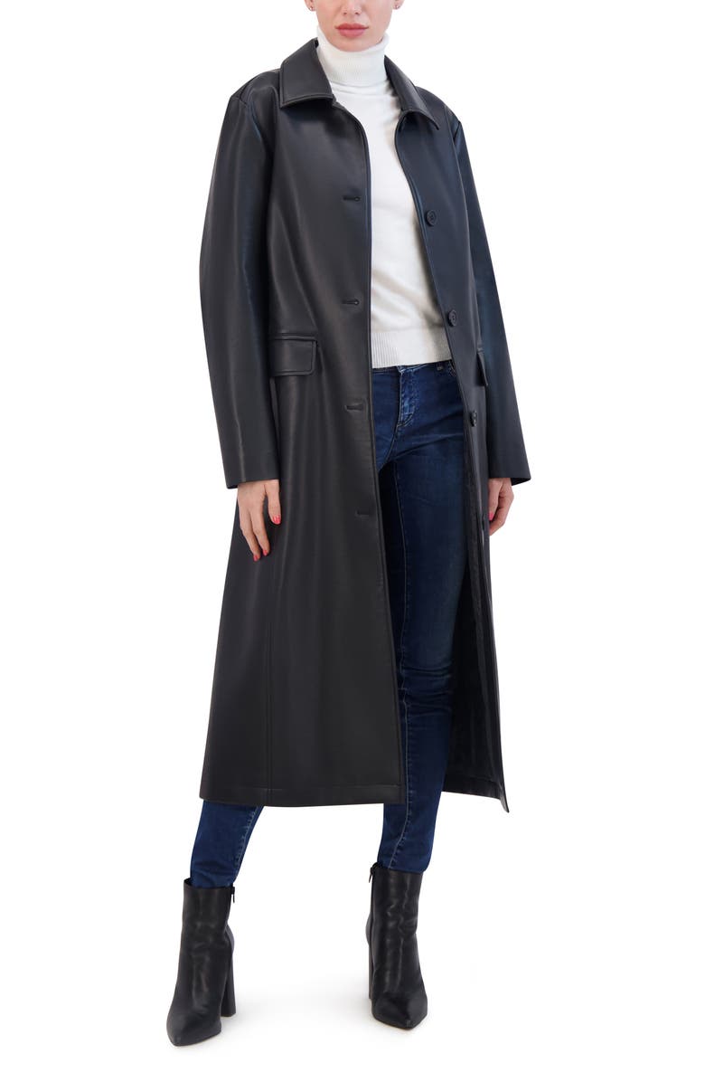 Rebecca Minkoff Belted Faux Leather Trench, Alternate, color, 