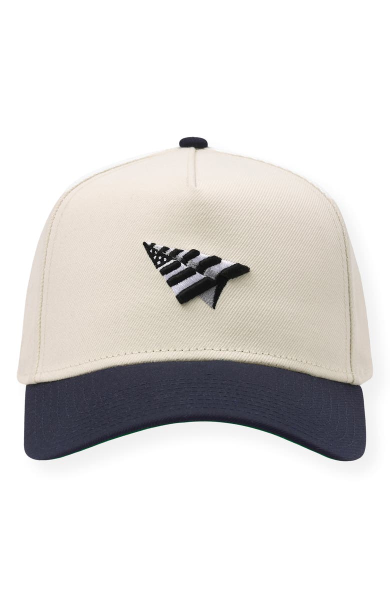 PAPER PLANES Logo 9FORTY A-Frame Snapback Cap, Main, color, Chrome White/ Black