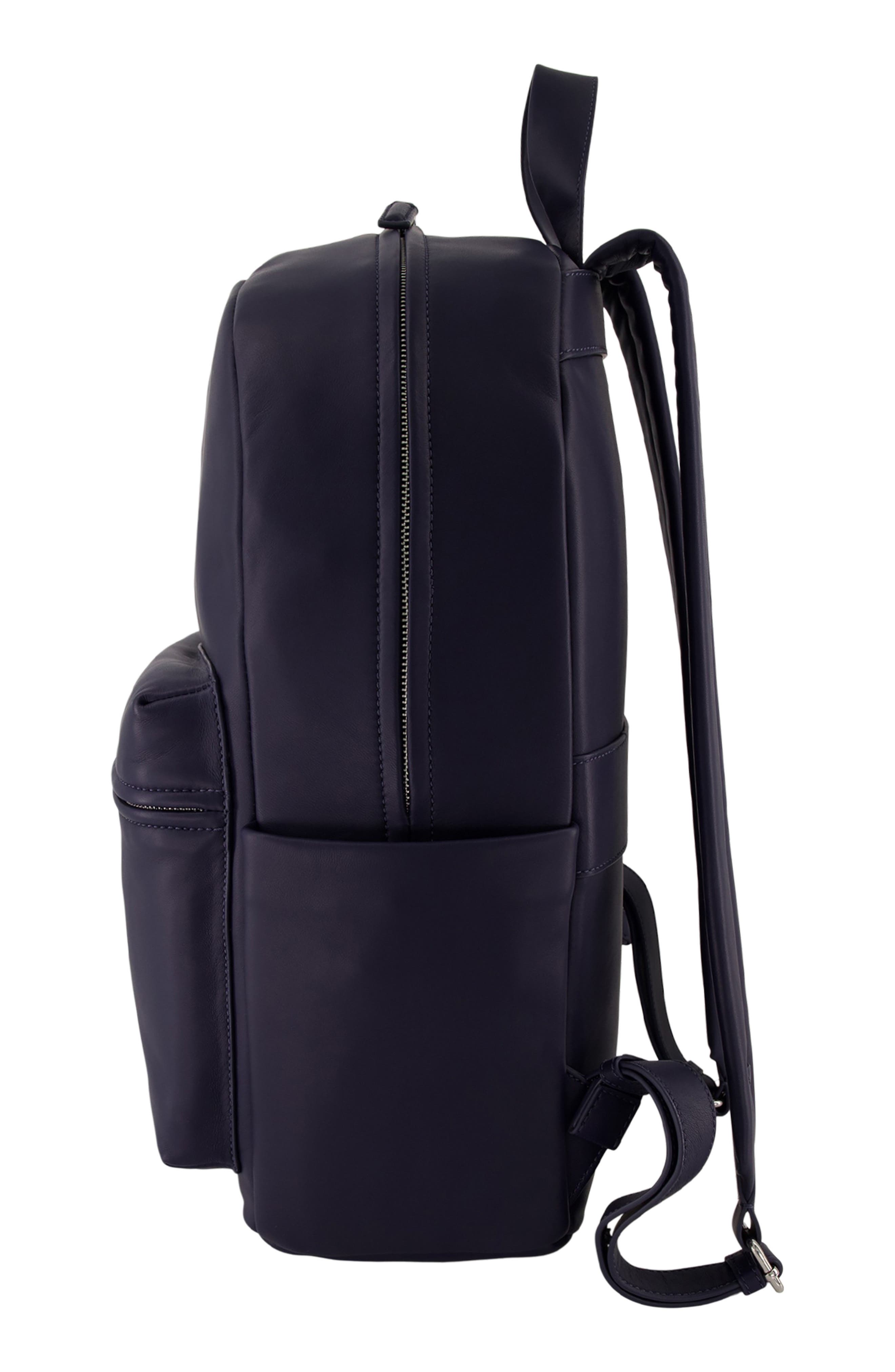Vince Cavalor Leather Backpack, Alternate, color, Night Blue