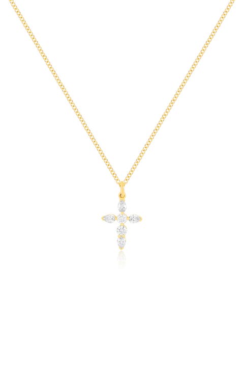 Diamond Cross Pendant Necklace