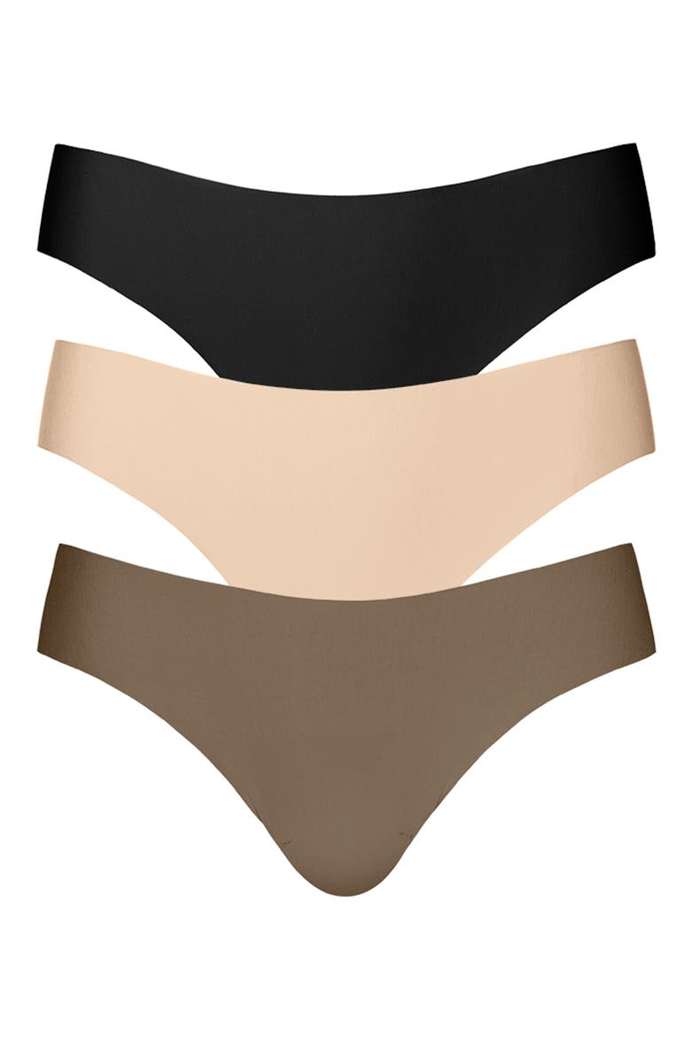 Butter Assorted 3-Pack Thongs, Main, color, MULTI COLORED OR PAC