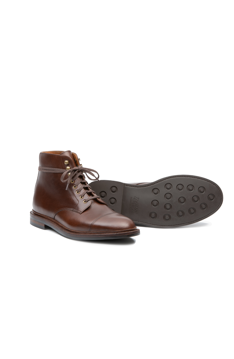 Grant Stone Cap Toe Boot, Alternate, color, Crimson Chromexcel