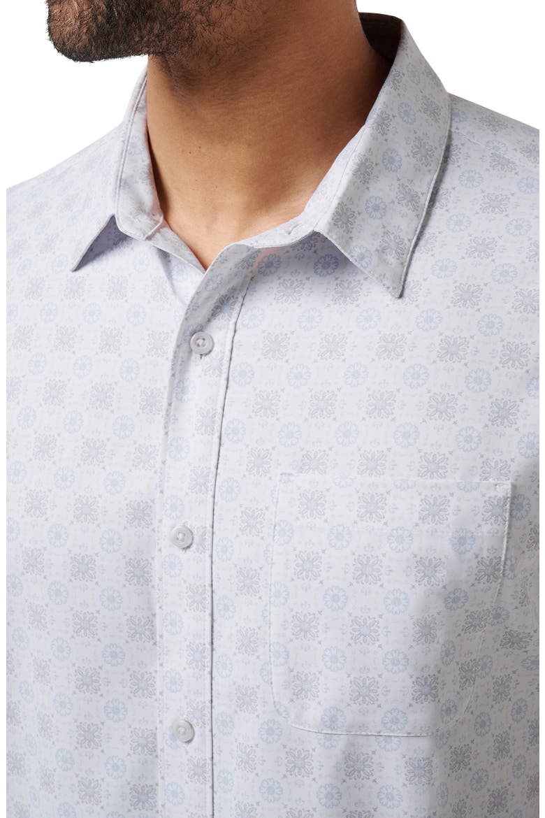 Postcard Please Short Sleeve Button-Up Shirt, Alternate, color, WHITE