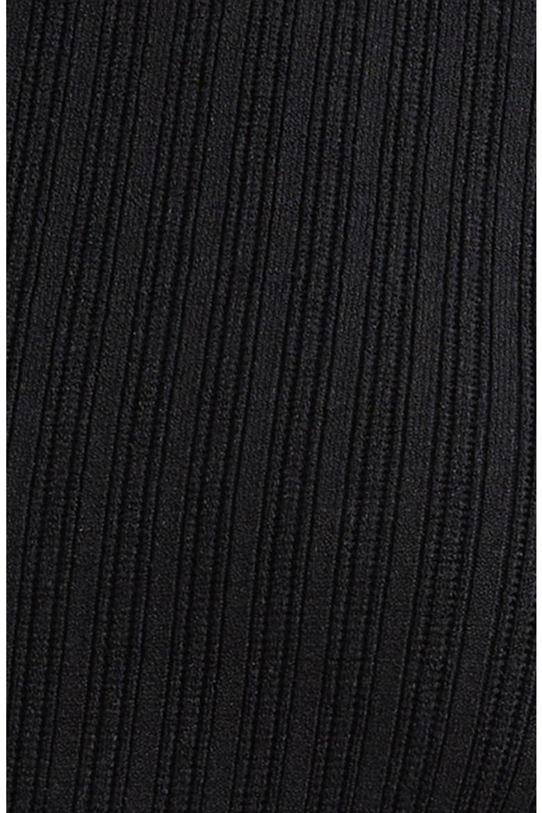 Elthea Elbow Sleeve Rib Knit Dress, Alternate, color, BLACK