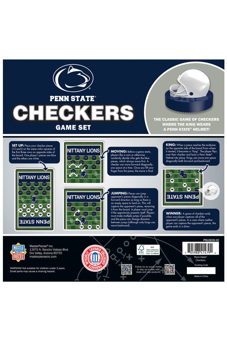 Penn State Nittany Lions Checkers Game, Alternate, color, Multicolor