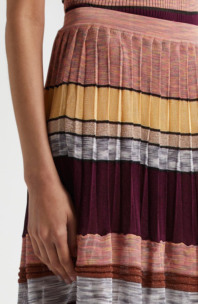 Ulla Johnson Eios Pleated Knit Skirt, Alternate, color, Sundown