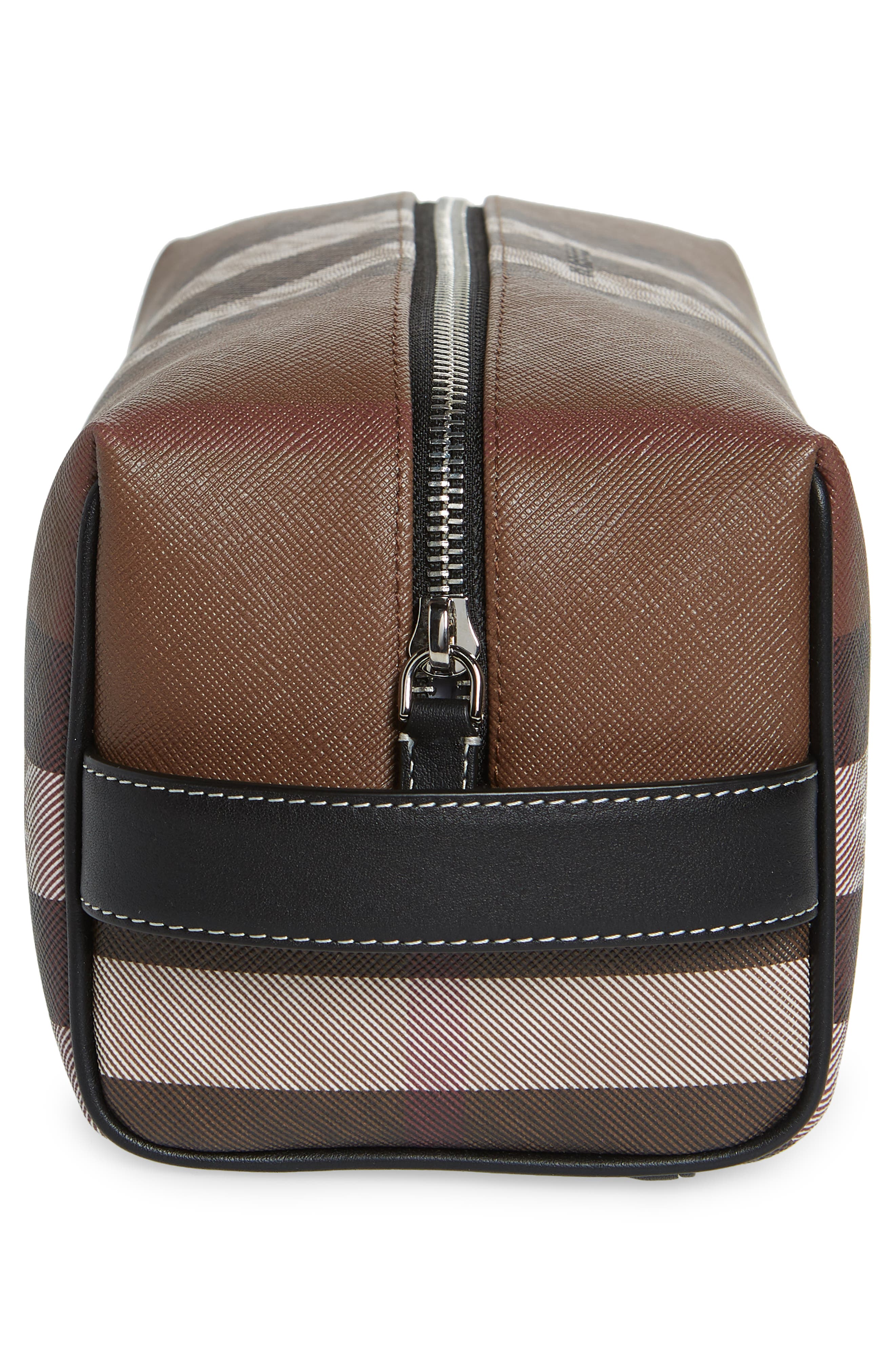 Burberry Check Dopp Kit, Alternate, color, 