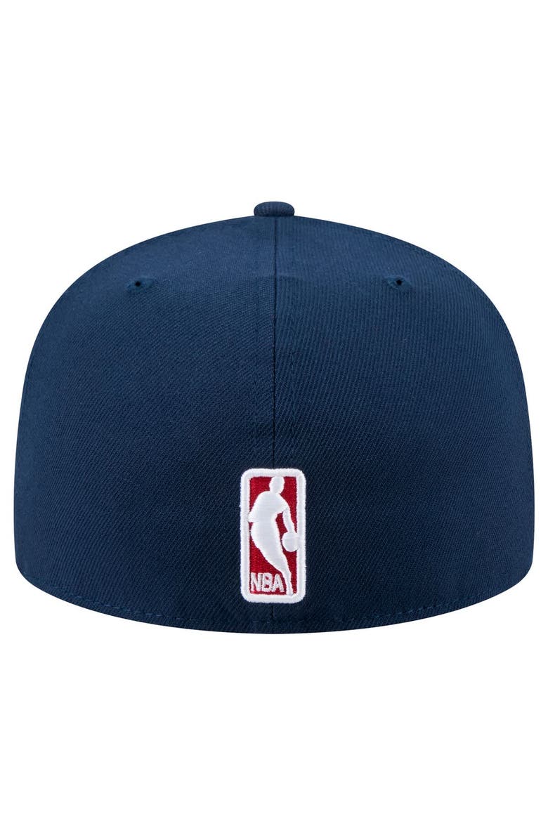 New Era Men's New Era Navy Denver Nuggets Throwback Pennant 59FIFTY Fitted Hat, Alternate, color, 