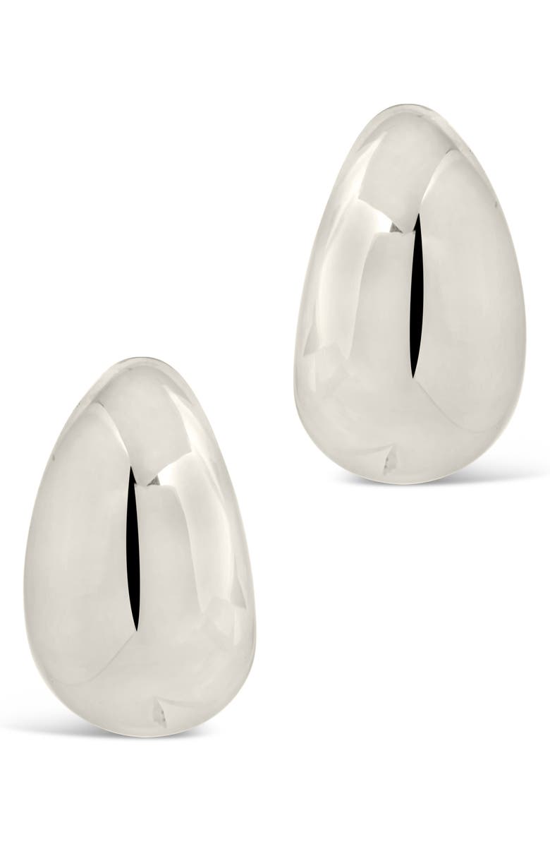 Sterling Forever Eclipse Hoop Earrings, Alternate, color, Silver