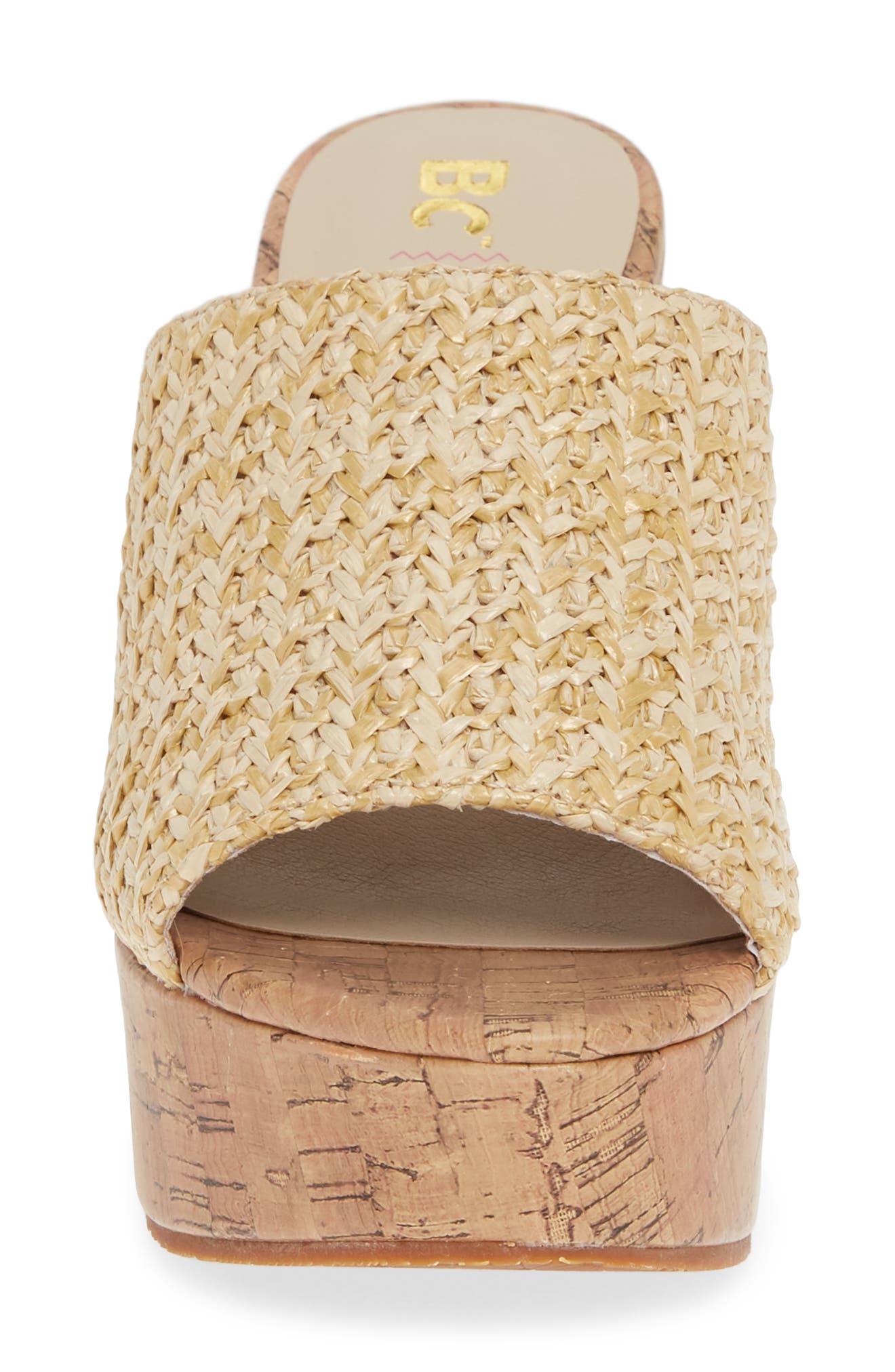 Perennial Vegan Wedge Sandal, Alternate, color, NATURAL RAFFIA