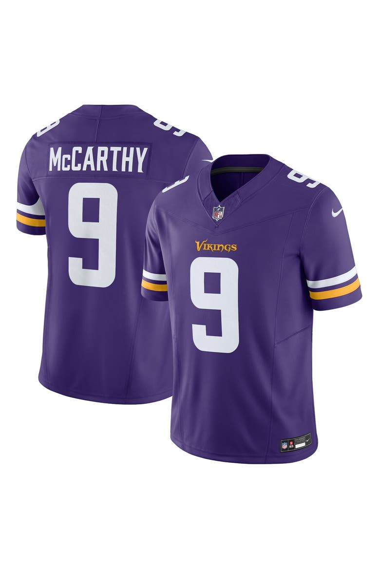 Men's Nike J.J. McCarthy Purple Minnesota Vikings Vapor F.U.S.E. Limited Jersey, Main, color, Purple